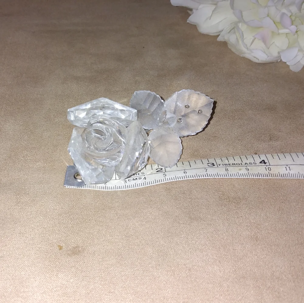 Swarovski Crystal The Rose Flower Statue - Picture 2 of 10